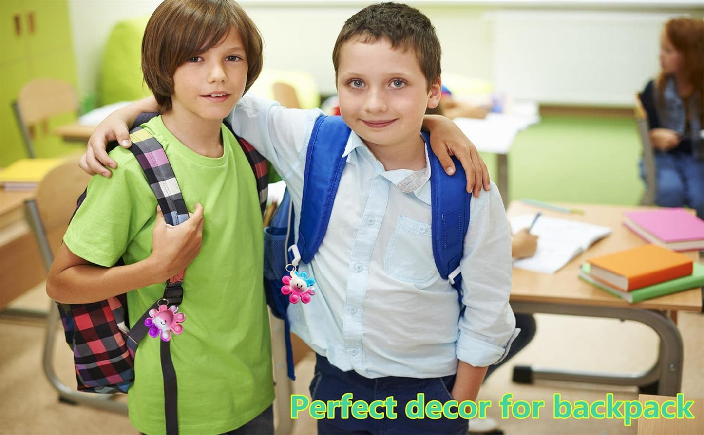 10 packs Bulk Mini pop Fidget Keychain，birthday Party Favors Supplies Classroom summer Student Prize