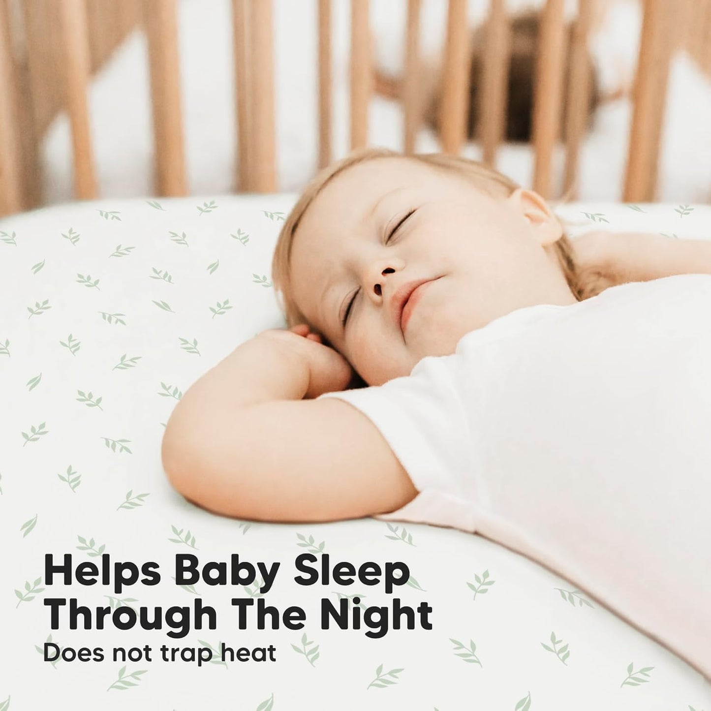 KeaBabies 2-Pack Baby Crib Sheets for Boys, Girls - 52x28 Viscose Derived from Bamboo Toddler Bed Sheets Neutral, Fitted Crib Mattress Cover for Standard Baby Bedding, Soft & Cozy (Herb)