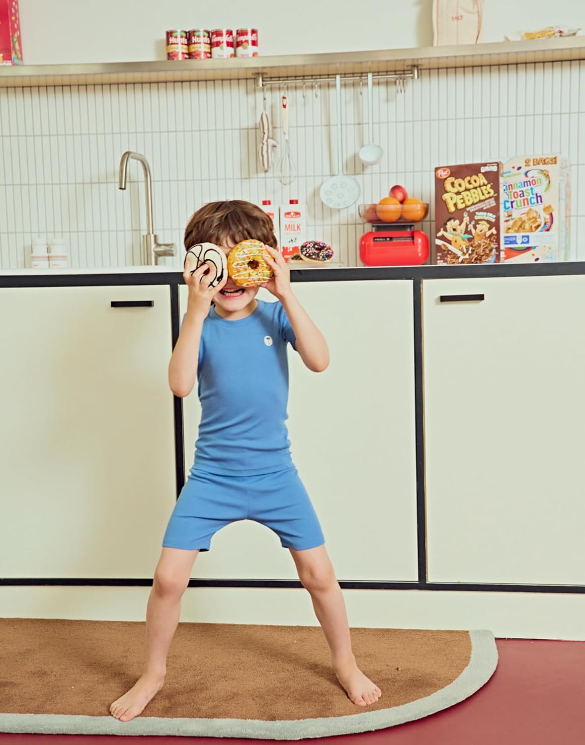 moimoln Pajamas Set 6M-5Y Solid Ribbed Unisex Baby & Toddler, Soft Viscose, Snug-Fit, Everyday Sleepwear