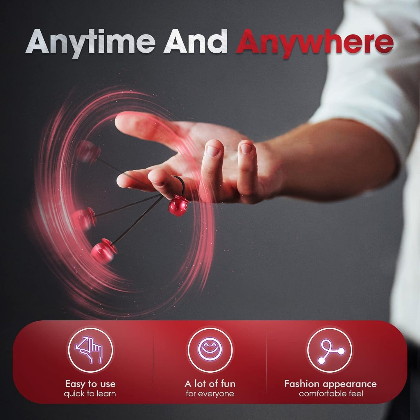 Begleri Fidget Beads - Worry Fidget Beads Spin & Bump - Made of Aluminum Alloy - for Men Women Youngs Skill Players Creates a Bit of Magic for You (Jar)