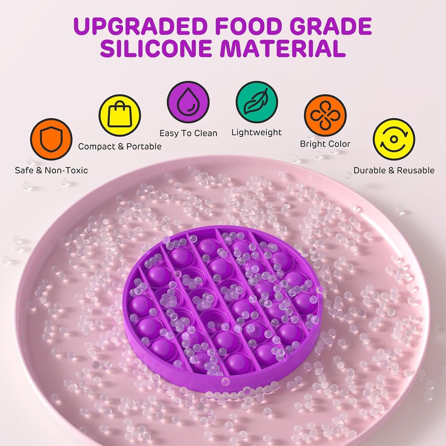 12 Pack Fidget Toys,Push Pop Fidget Sensory Toys Set,Stress Relief Gifts for Kids & Adults,Pop Bulk & Party Favors Toddler Toys for Easter Gifts,Party Supplies,Classroom Prizes