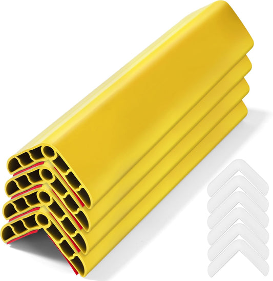 Wall Corner Edge Protector 4 Pack,1.57x1.57x23.62x0.28 inch Soft Baby Proof Corner Guards for Sharp Edges, Self-Adhesive Corner Protectors for Home, Kindergarten,Thickness-7mm(0.28 in)