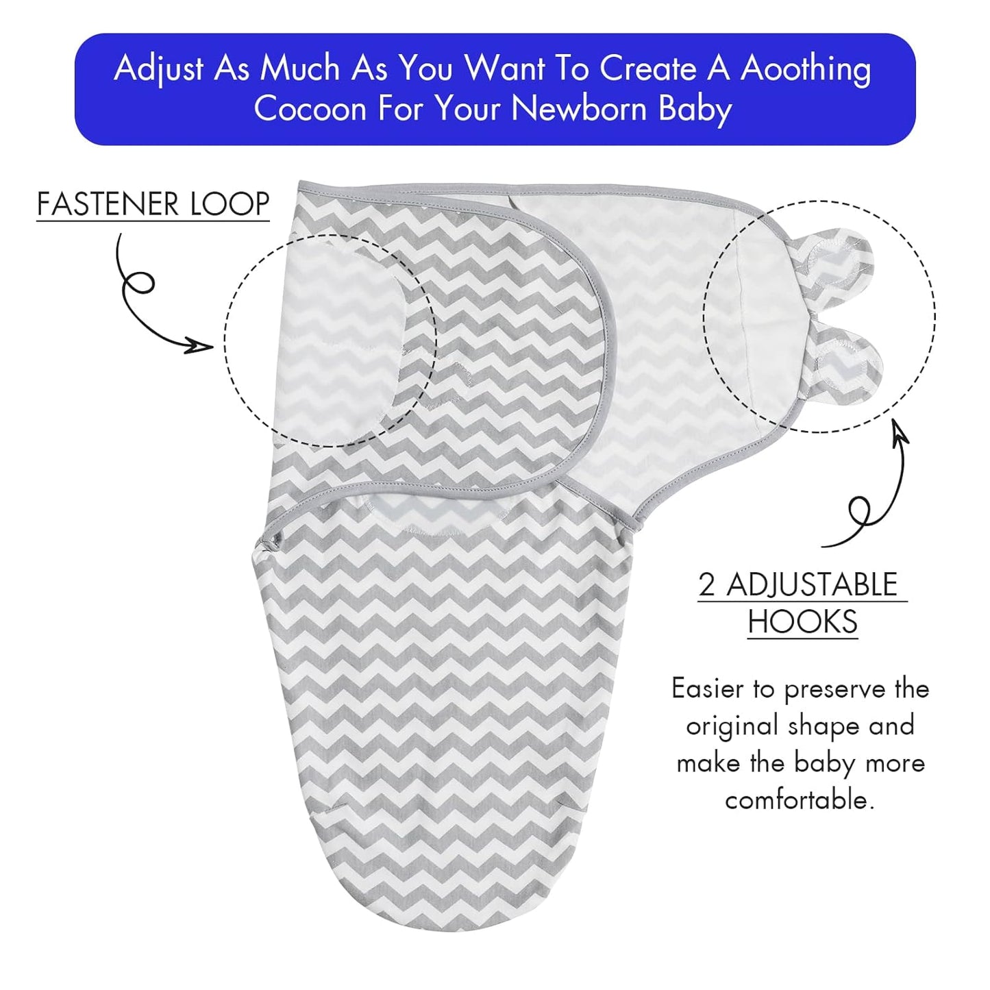 Soarwg Kids Baby Swaddle, Swaddle Blanket, Swaddle Sack, Organic Nursery Swaddling Blankets 0-3 Months, Standard 100 by Oeko-TEX, Adjustable Newborn Swaddle Wrap Infant Sleep Sacks 4 Pack Small