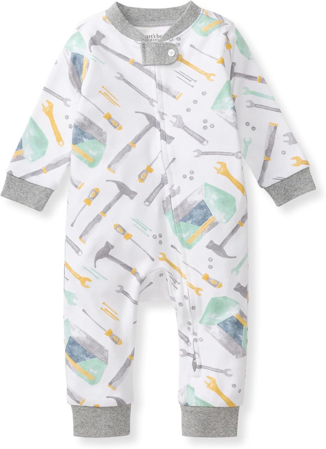 Burt's Bees Baby baby-boys Sleep and Play Pjs, 100% Organic Cotton One-piece Zip Front Footless Romper Jumpsuit Pajamas