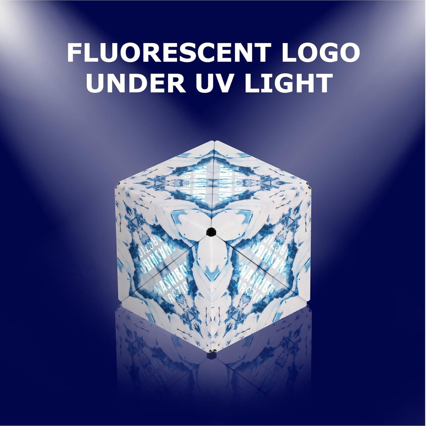 SHASHIBO Shape Shifting Box - Award-Winning, Patented Fidget Cube w/ 36 Rare Earth Magnets - Transforms Into Over 70 Shapes, Download Fun in Motion Toys Mobile App (Wild Series - Arctic)