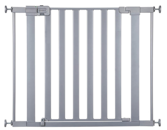 Safety 1st Walk Through Baby Gate with Door, Adjustable Pressure Mount Lift, Dog Gates, Fits 29"-38" Wide, 1-Pack, Silver