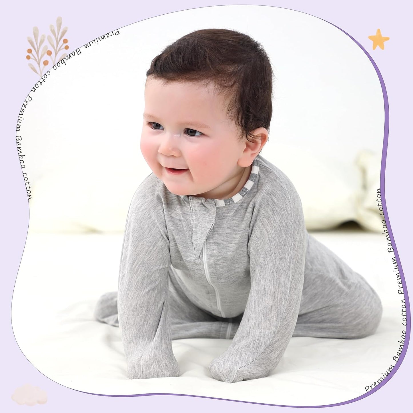 PuppyPaws Baby Sleep Sack 3-Pack Set, Transitional Swaddle, Sleep Sack 9-15 Months, Wearable Blanket Baby with 2-Way Zipper Summer, 95% Rayon derived from Bamboo, 5% Spandex