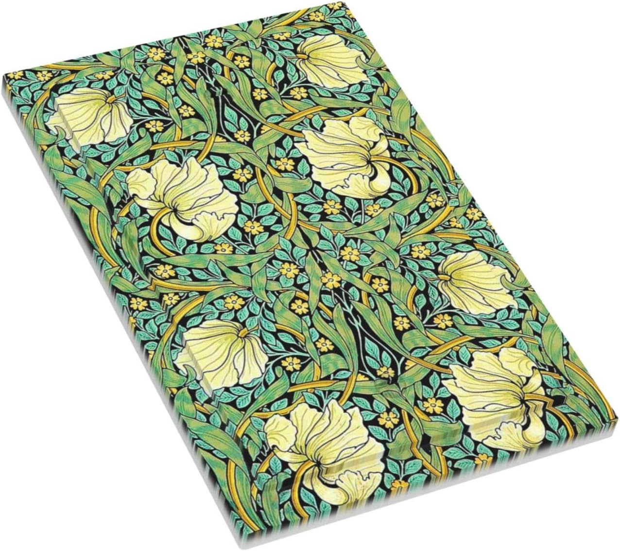 Light Switch Cover Plate William Morris Vintage Floral Yellow Flowers Green Leaf 1 Gang No Device Blank Electrical Wall Plates Faceplate Decorative Switch Plate for Bedroom living Room Decor