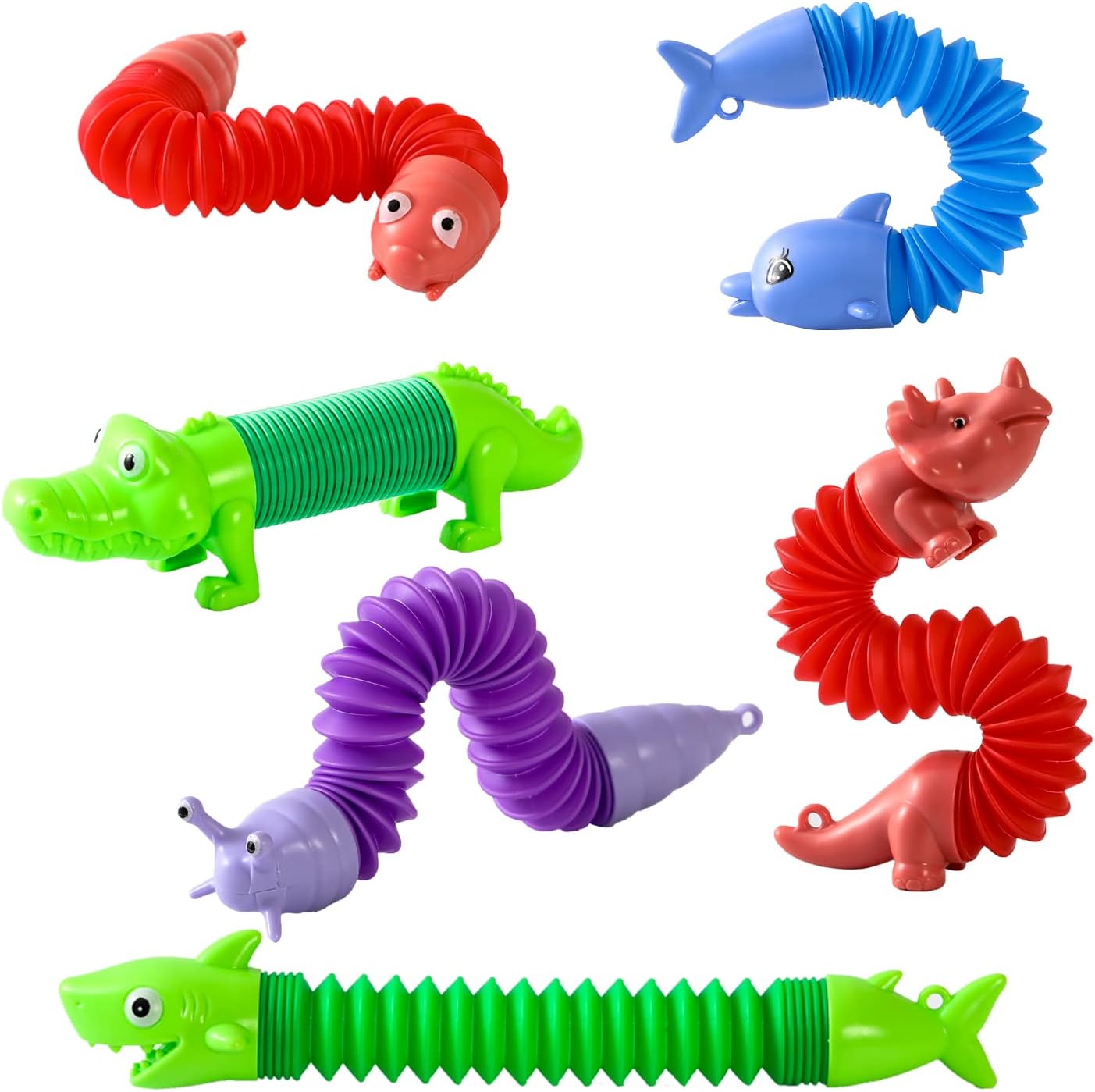 Animal pop Tubes,Toys for Kids,Toddler Travel Toys,Toddler Sensory Toys,figette Toys,Fidget Toys for Kids,Small Toys,Treasure Box prizes,Little Toys,Small Toys for Kids prizes