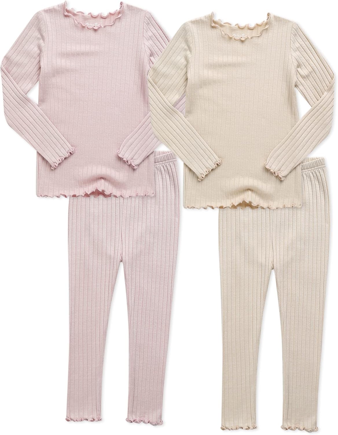 VAENAIT 6M-12Y Toddler Kids Girls Boys Soft Comfy Modal Tencel Solid Raglan Sleepwear Pajamas Pjs 2pcs/4pcs Set