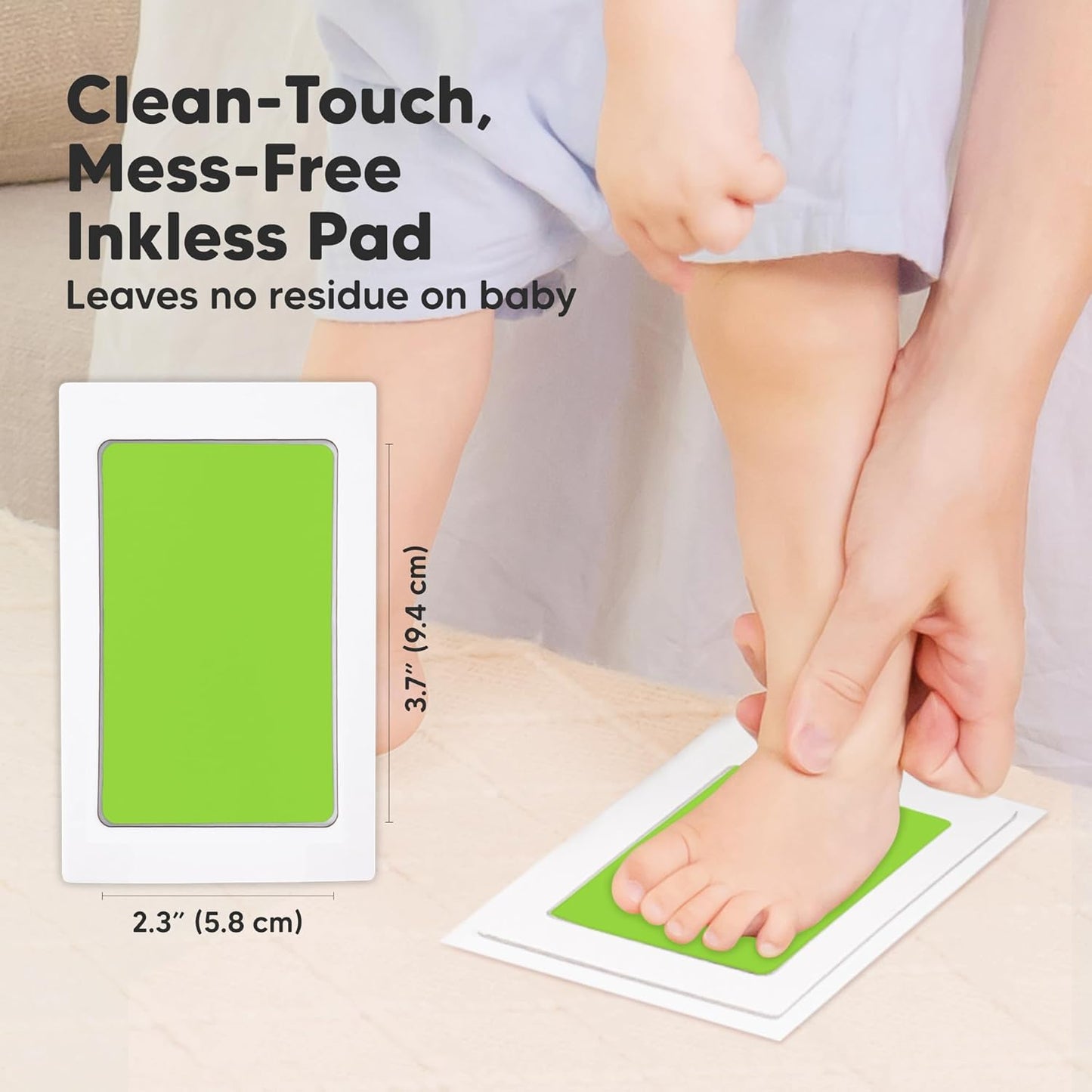 4-Pack Inkless Baby Hand and Footprint Kit - Mess Free Ink Pad for Newborn Keepsake, Dog Nose & Paw Print Kit, Clean Touch Ink Pad for Baby Hand & Footprints, Ideal New Mom Gifts (Fiesta)