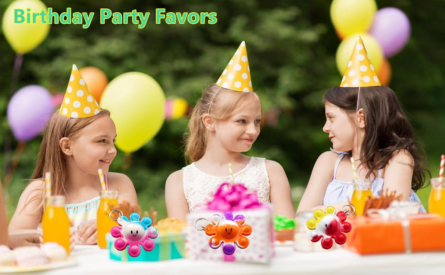 12 Packs Bulk octopus Fidget Bubble Mini Pop Keychain Fidget for Teens and Kids,Birthday Party Favors Supplies Summer Student Prizes Gifts