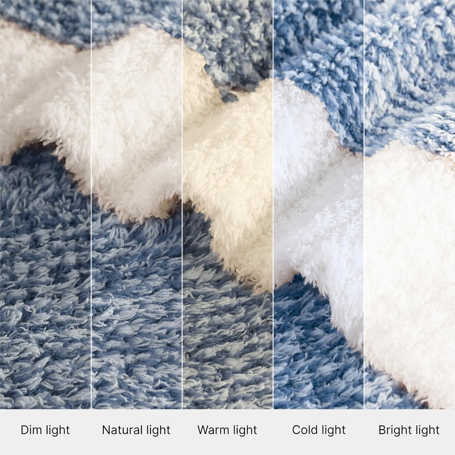 WRENSONGE Throw Blanket Cationic Dyeing Blue Soft Cozy Fluffy Warm Hand Made Throw Blankets for Couch, Sofa, Chair, Bed, Camping, Picnic, Travel Lightweight Bed Blanket - 50"*60"