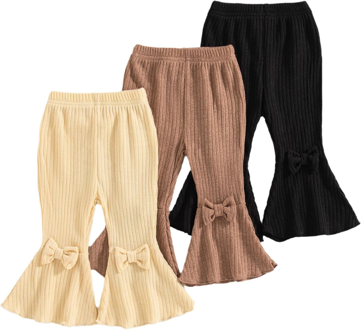 Mioglrie Baby Girls Pants Toddler 3 6 9 12 18 24 Months Leggings Newborn Girls Flared Leggings Infant Bell Bottom Pants