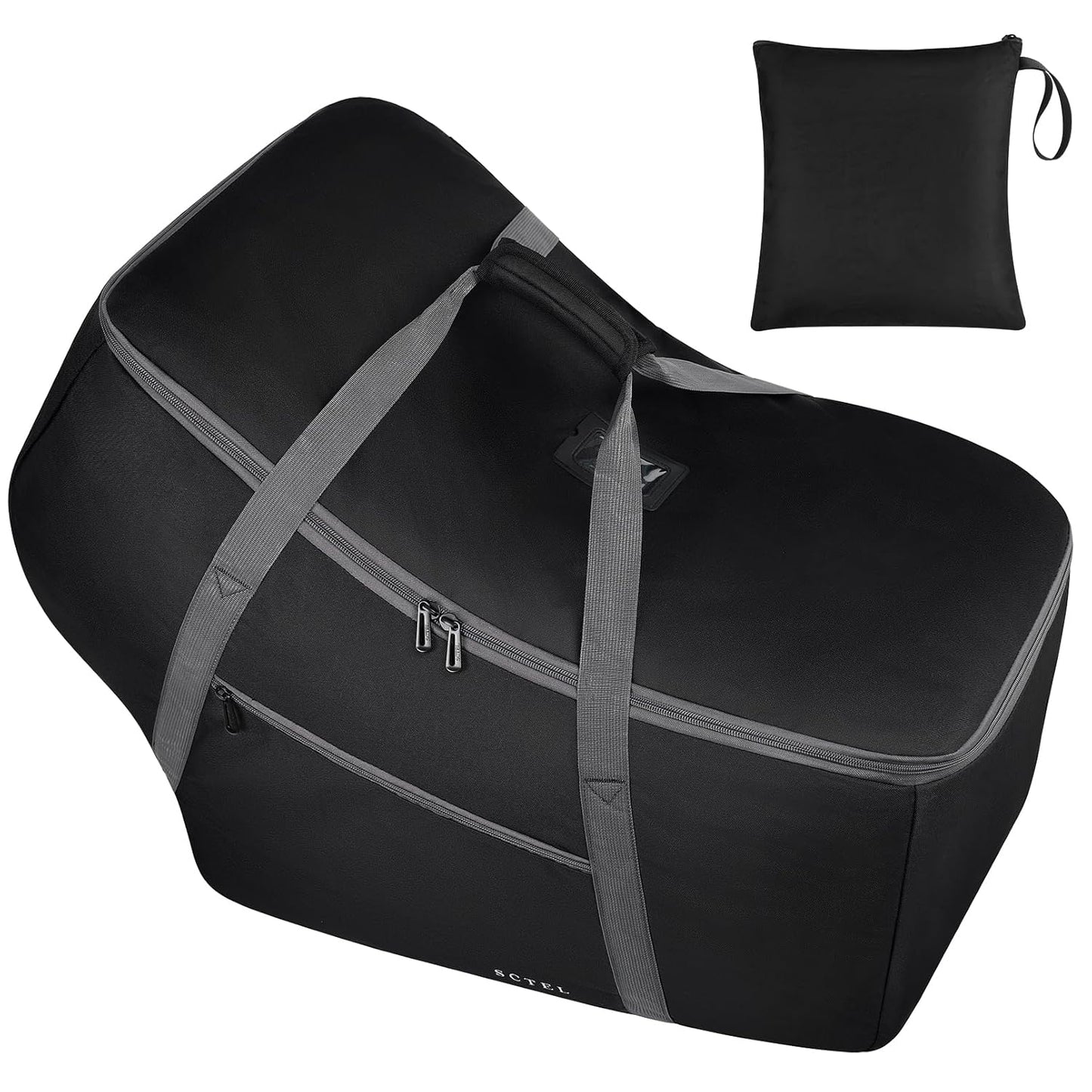 Infant Car Seat Travel Bag Fit Nuna Pipa All Model Car Seat and Base, Fit Doona Baby Stroller, Padded Car Seat Bags for Air Travel, Gate Check Bag with Side Pocket, 5 Protective Feet, Storage Bag