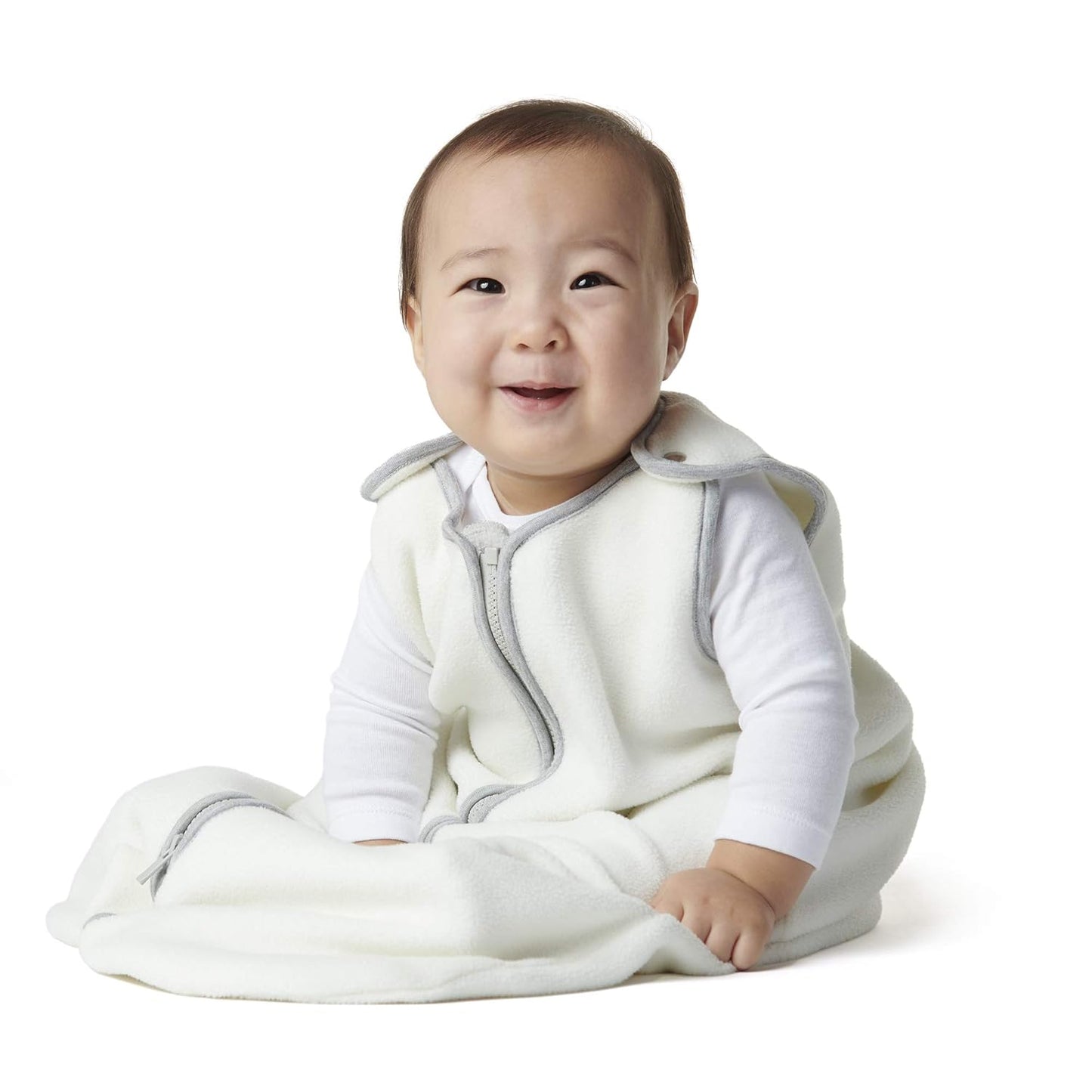 baby deedee Sleep Nest Fleece Baby Sleeping Bag, Ivory, 0-6 Month