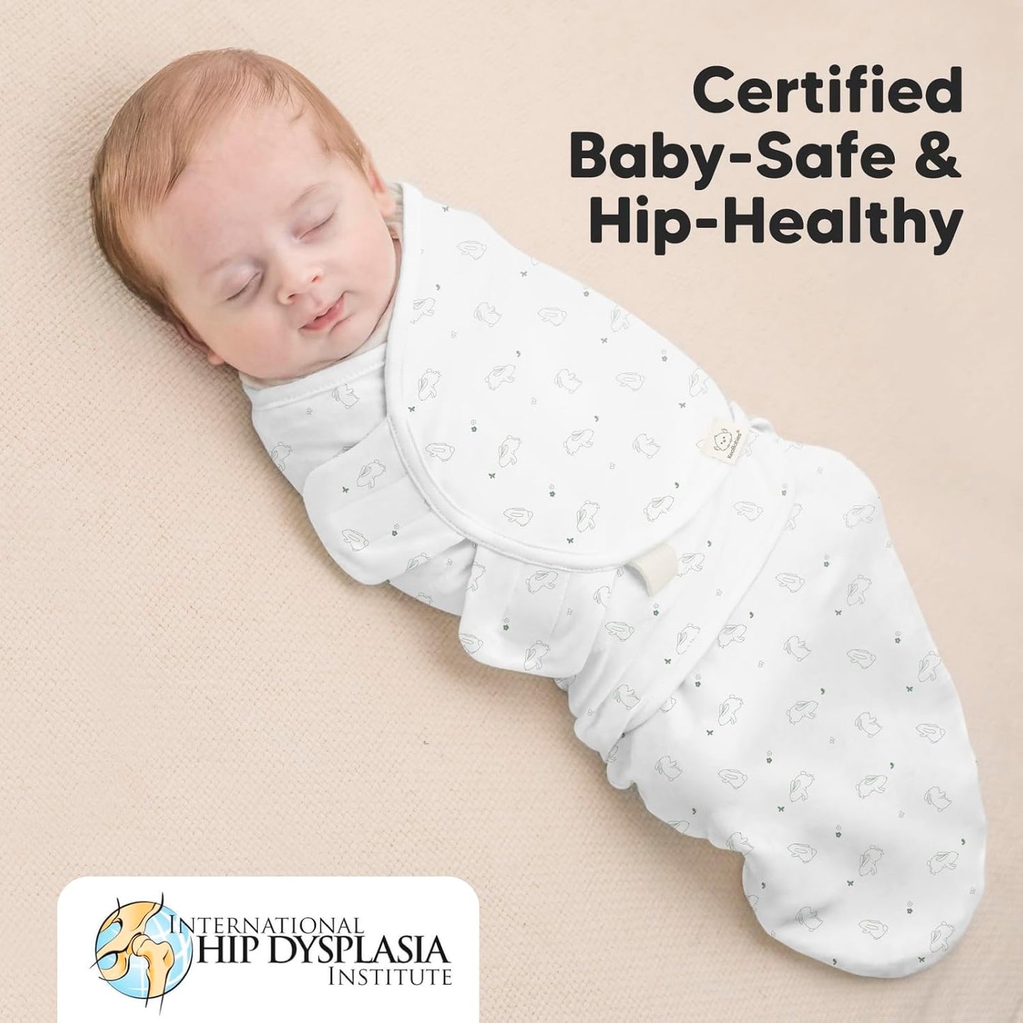 Baby Swaddle Sleep Sacks with Zipper - 3-Pack Swaddles for Newborns 0-3 Months, Infant, Baby Girls, Boys, Soft & Durable Newborn Sleep Sack, Easy Diaper Change Swaddling Blanket (Bunnies)