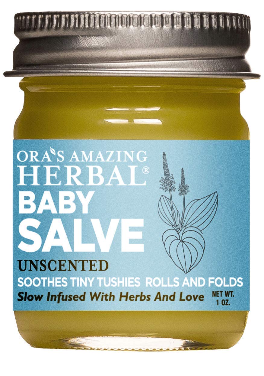 Baby Salve, Diaper Balm Ointment, Newborn Salve, Natural Baby Cream with Calendula, 1 oz Travel Size, Ora's Amazing Herbal