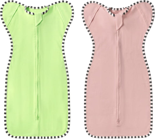 2-Pack Baby Transition Swaddle Set, Breathable Infant Sleep Sack, Soft Swaddling Sack for Boy Girl