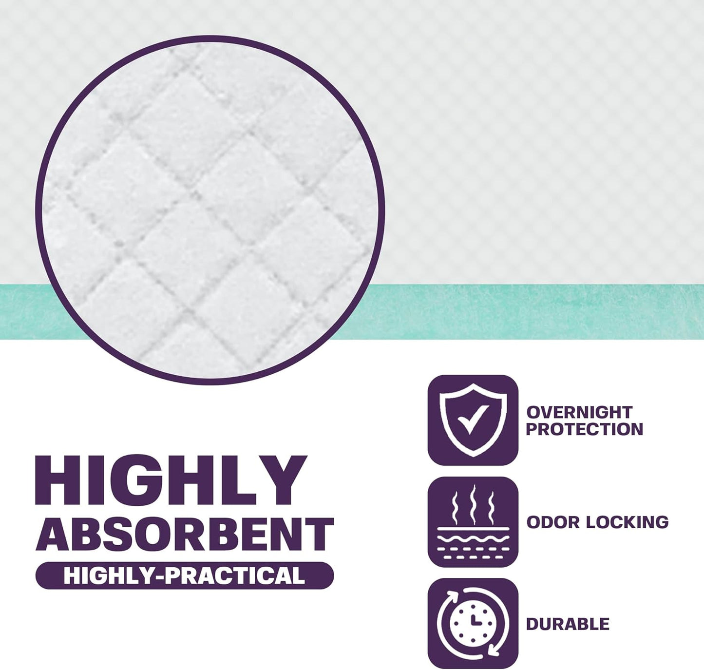 Disposable Bed Pads for Adults Extra Large 36 x 36 (50 Count) - Incontinence Bed Pads, Chuck Pads, Chux Pads, Changing Pads for Baby, Pee Pads for Kids