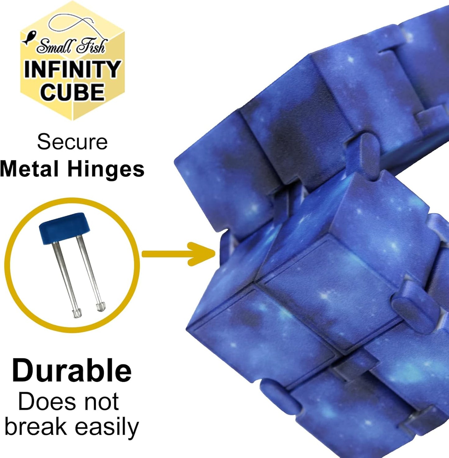 Infinity Cube Toy Fidget Galaxy, Fidget Sensory Cube Toy for Kids and Adults for Stress Relief and Anti-Anxiety, Mini Gadget for Boys and Girls with Autism, ADD, and ADHD, Cool Handheld Desk Toy