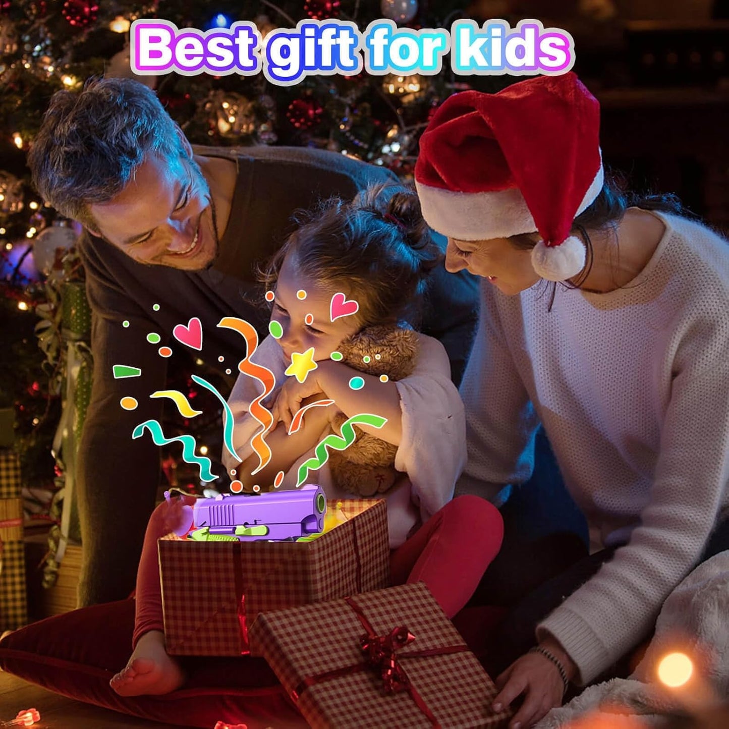 Fidget Toys Pistol, 3D Gravity Mini 1911 Fidget Pistol Toys,Fidget Sensory Toys,Stress Relief for Adults, Suitable for Relieving ADHD, Anxiety, Best Gift for Adults and Kids(Purple/Green)