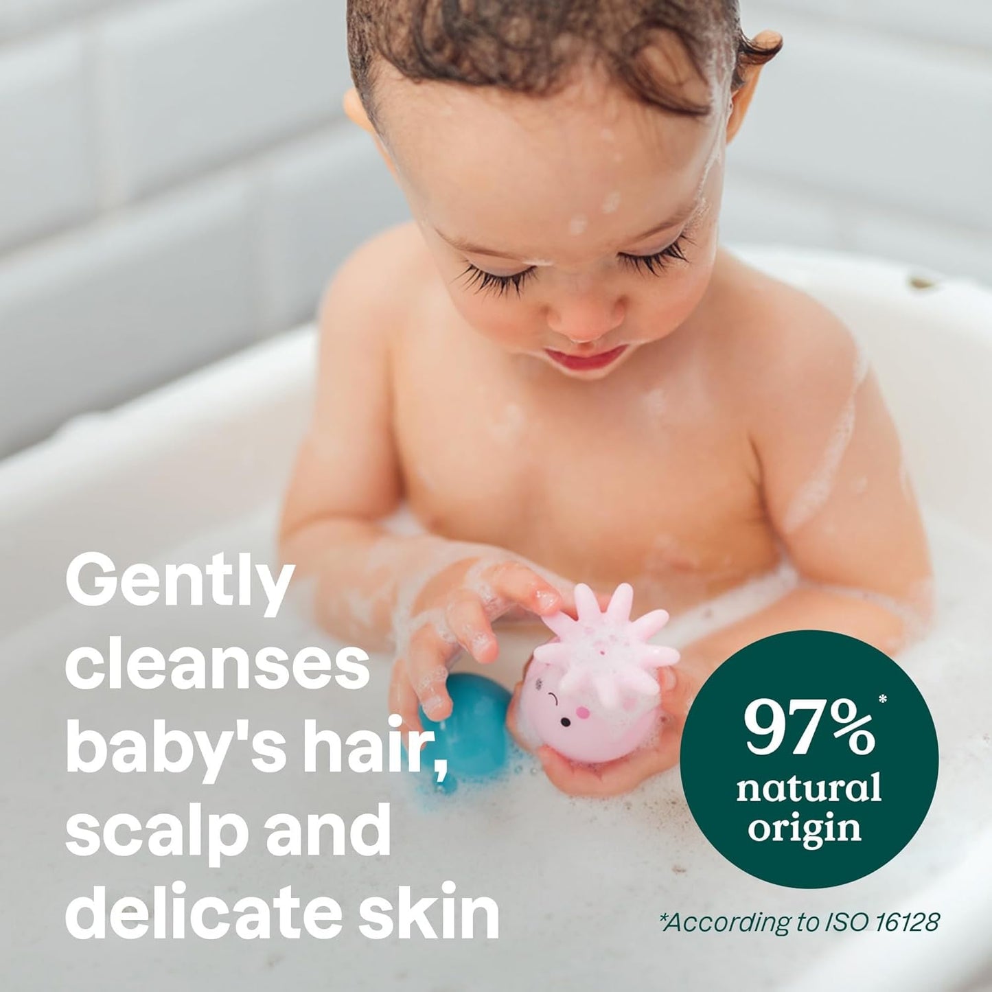 ATTITUDE 2-in-1 Shampoo and Body Wash for Baby, EWG Verified, Plant- and Mineral-Based Ingredients, Vegan and Cruelty-Free Products for Sensitive Skin, Unscented, 16 Fl Oz