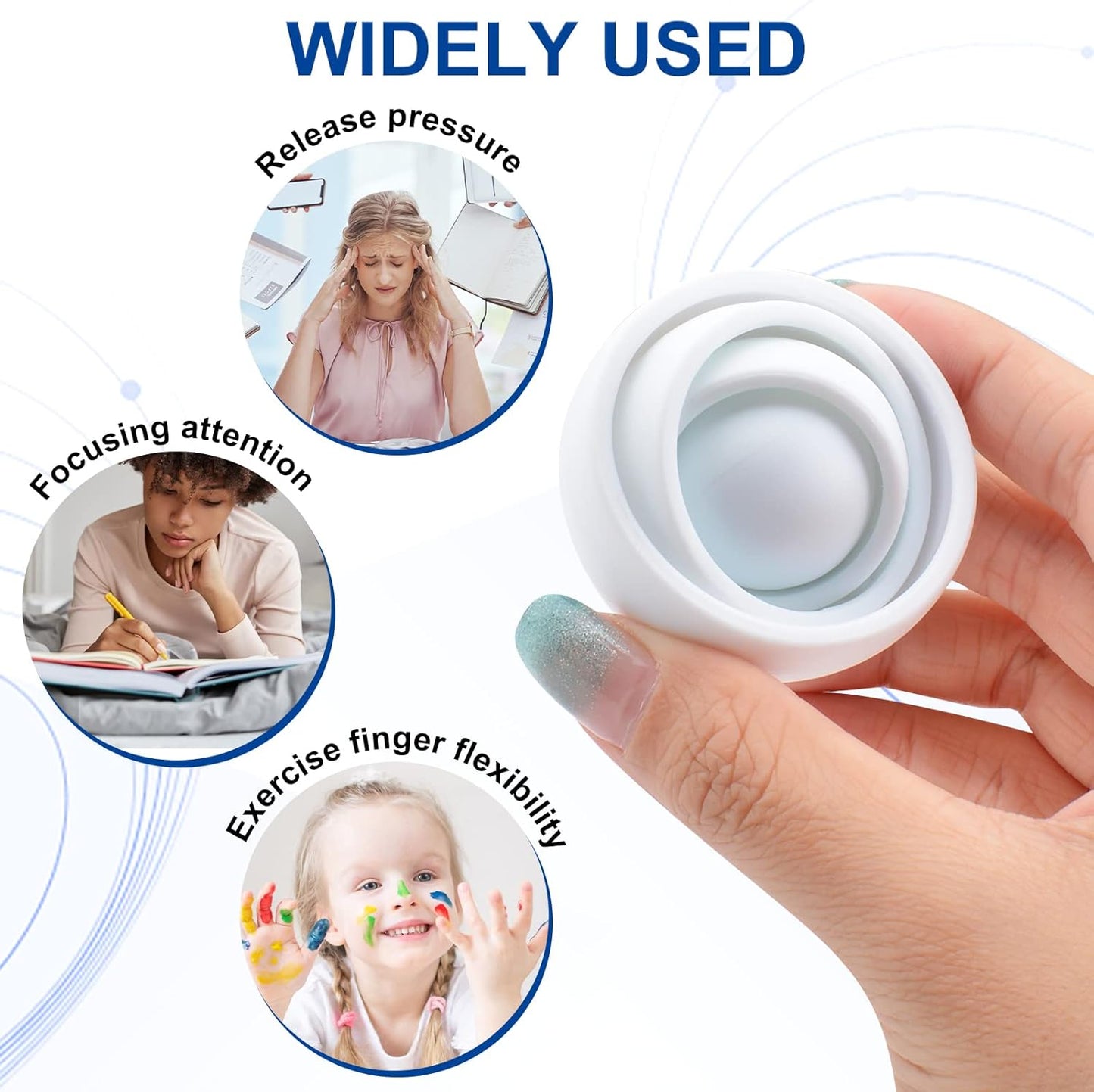 Fidget Toys for Kids, Fidget Gyro for Adults, Gifts for Boys Girls Teens Kids Christmas New Year Valentine's Day, ADHD Autism Stress Relief Finger Toys Classroom