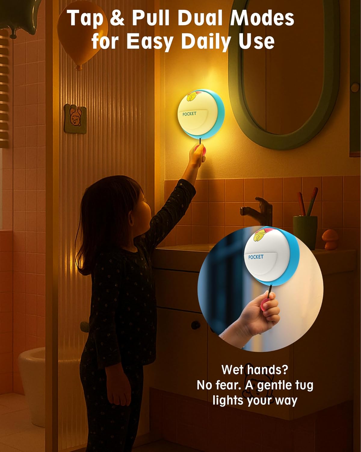 Wall Night Light for Kids, 3 Levels Dimmable Nursery Nightlight with Timer, Rechargeable LED Touch Wall Lamp for Room Decor, Silicone Squishy Light, Cute Anime Lamp Unique Gifts for Girls & Boys