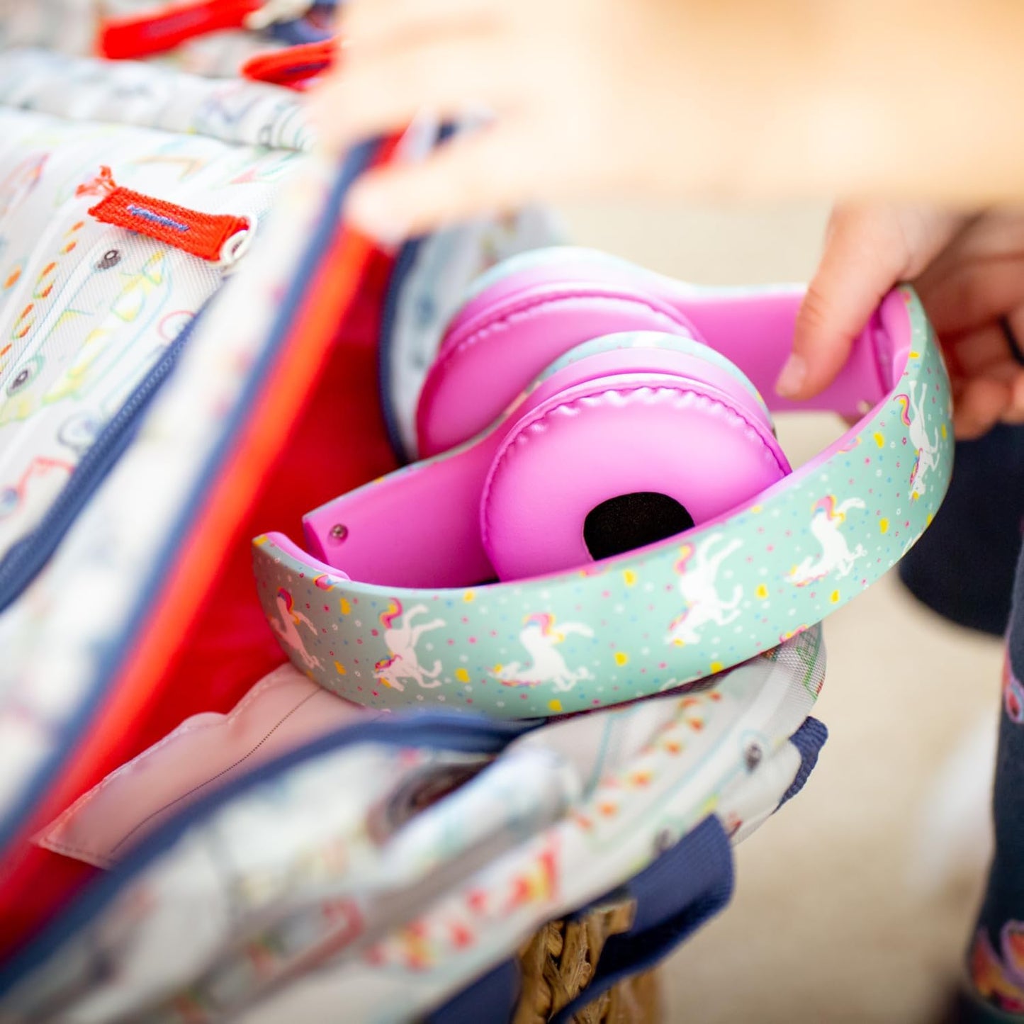 Snug Play+ Kids Headphones – Volume Limited 93dB for Safe Listening – Foldable, Durable Headphones for Toddlers, Boys & Girls – Tangle-Free Cord – Ideal for Travel, School, Tablets - Llamas