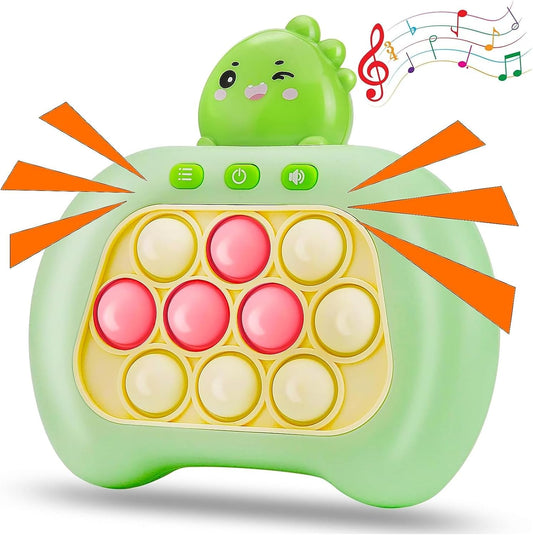 Creative Stress Relief Toys, Decompression Breakthrough Puzzle Pop Button Gopher Game Machine, Novelty Fidget Toys Party Favor Gifts for Kids Adults, Toy for 3+ Year Old (Green Dinosaur)