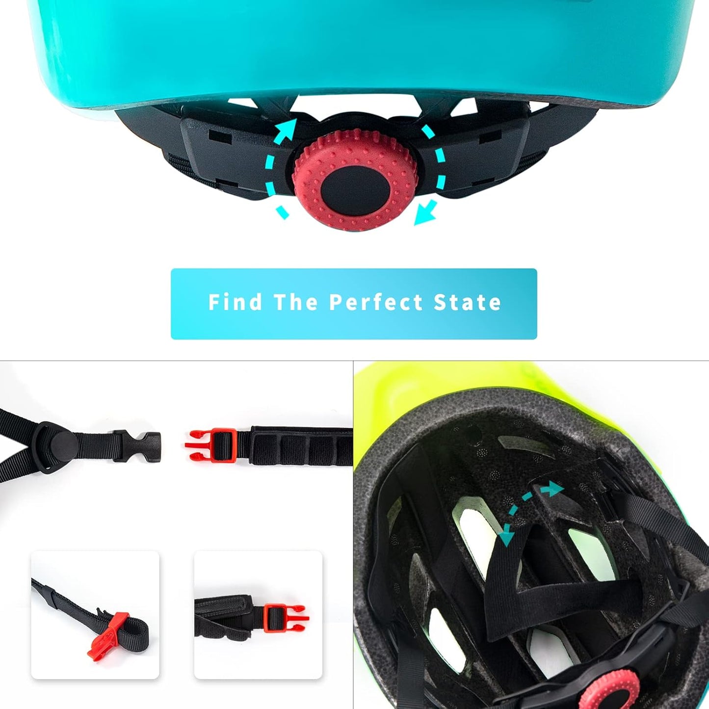 OnBros Kids Bike Helmet - Bike Helmets for 5-14 Boys or Girls with Visor, Children Bicycle Helmet for Skateboard Mountain Scooter Road Cycling, Lightweight and Adjustable 50-57CM