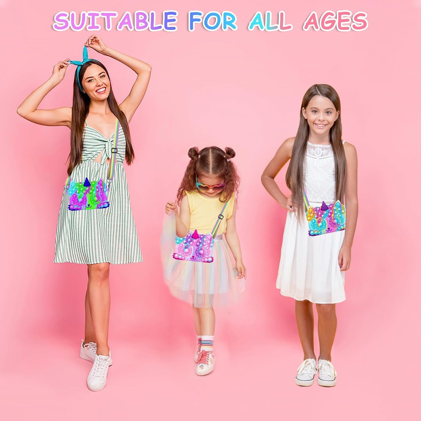 2 Pack Pocket Purse, Unicorn Toys Purse for Toddlers Girls Age 2 3 4-6 Year Old Birthday Gift Valentines Christmas Stocking Easter Basket Stuffers Stuff, Women Shoulder Bag Sensory Fidget Toys