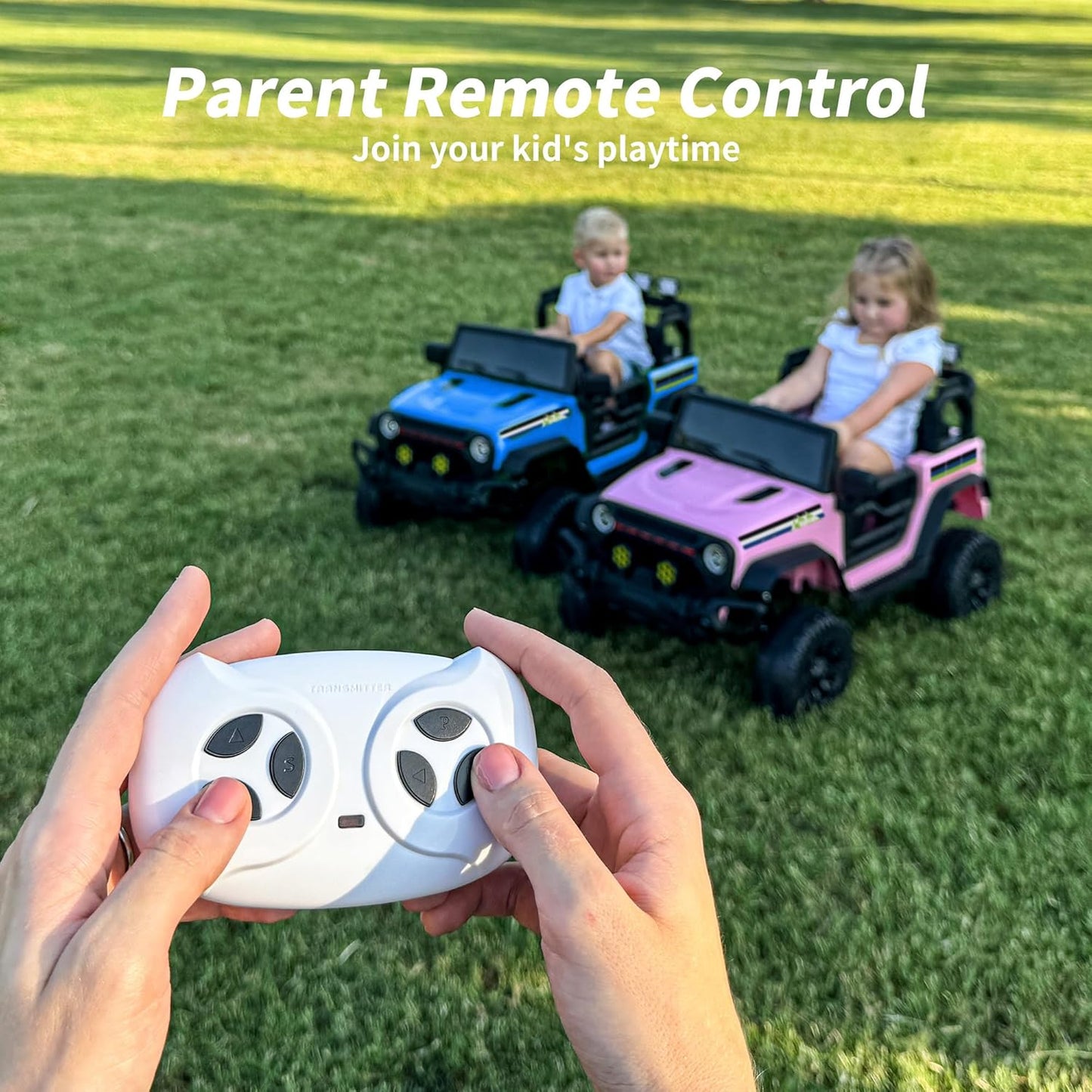 24V Kids Ride on Toy, Kids Electric Vehicles Car Ride on Car Truck for Toddlers with Remote Control, 2x200W Motor - Blue