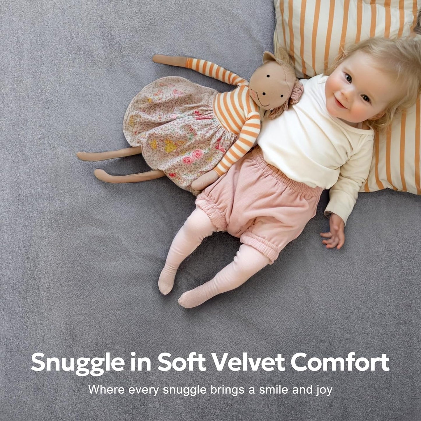 Ultra Soft 1.3" Thick Baby Play Mat for Floor, Large Velvet 71x59 Playpen Mat, Baby-Safe & Non-Slip Tummy Time Mat, Crawling Mat for Babies, Toddlers, Infants, Kids, Easy Care, Gray