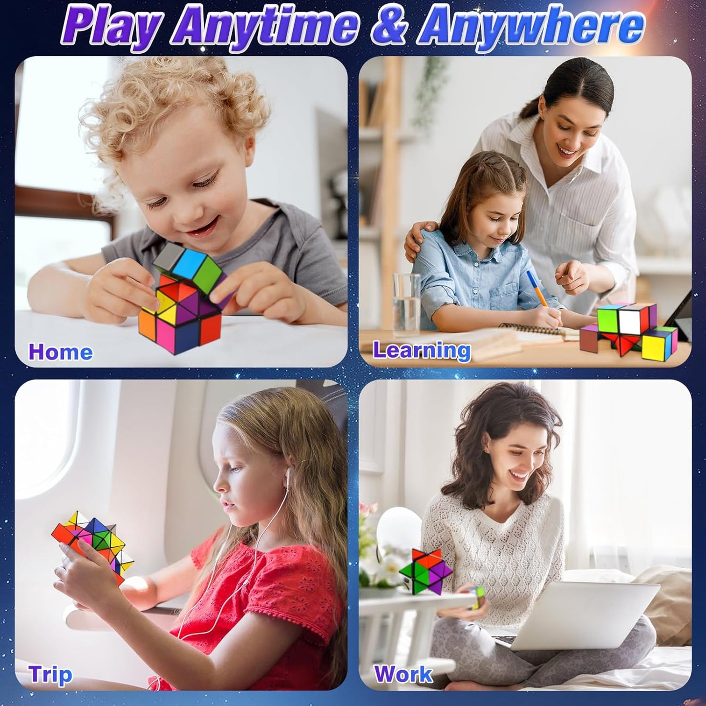 Star Cube Magic Cube Set, 2 in 1 Yoshimoto Cube for Kids and Adults, Toy for Boys and Girls Ages 8-12