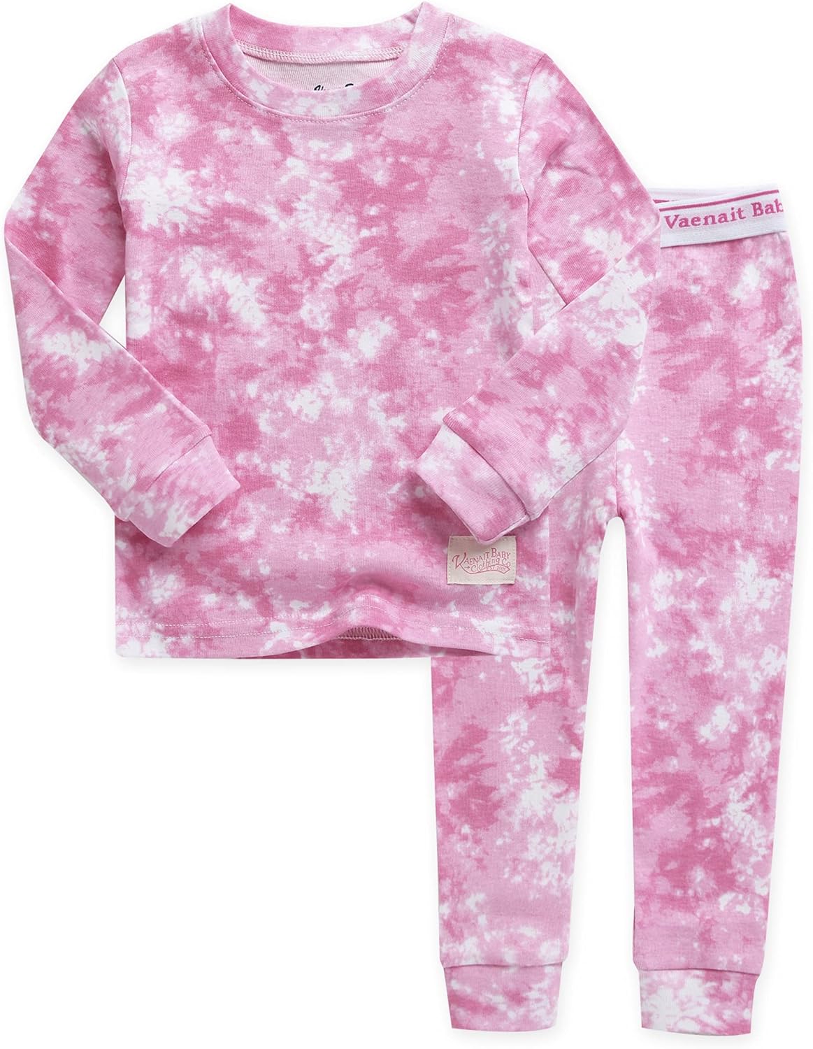 VAENAIT BABY 12M-12Y Toddler Kids Boys Girls 100% Cotton Marbling Tiedye Sung Fit Sleepwear Pajamas 2pcs Pjs Set