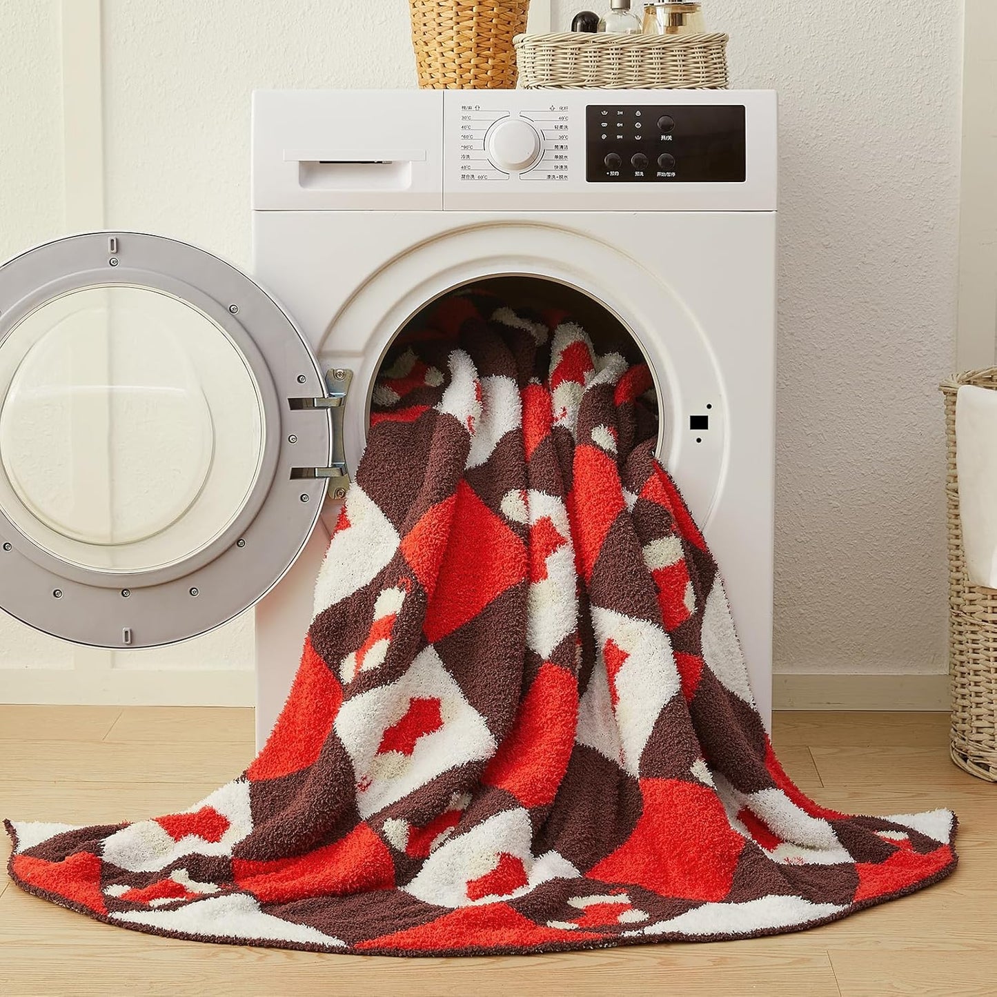 CYMULA Christmas Knit Throw Blanket - Super Soft Cozy Fuzzy Blankets for Couch, Sofa & Bed, Holiday Throw Blanket，50"x60"