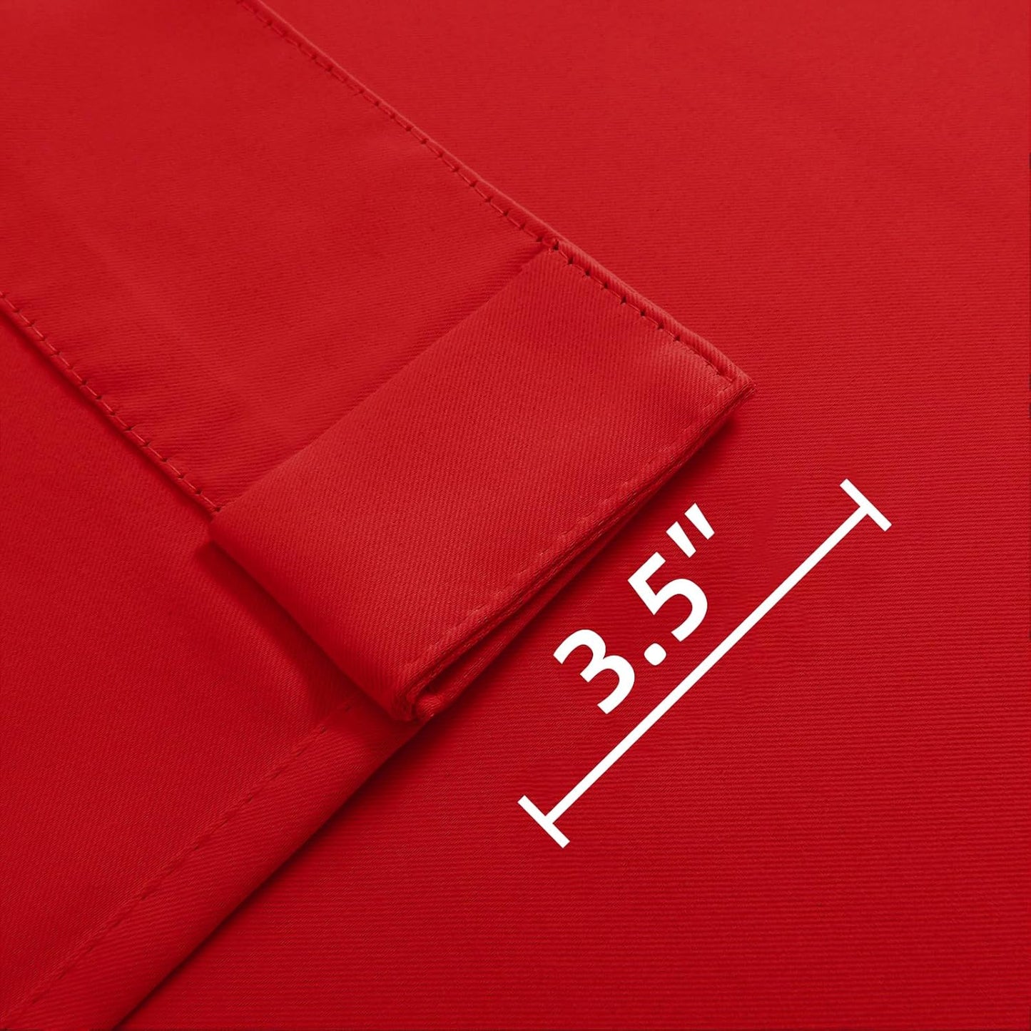 Joydeco Custom Blackout Curtains for Bedroom, 1 Panel Room Darkening Curtains & Drapes for Living Room Window Rod Pocket Back Tab (Custom Size,Red)