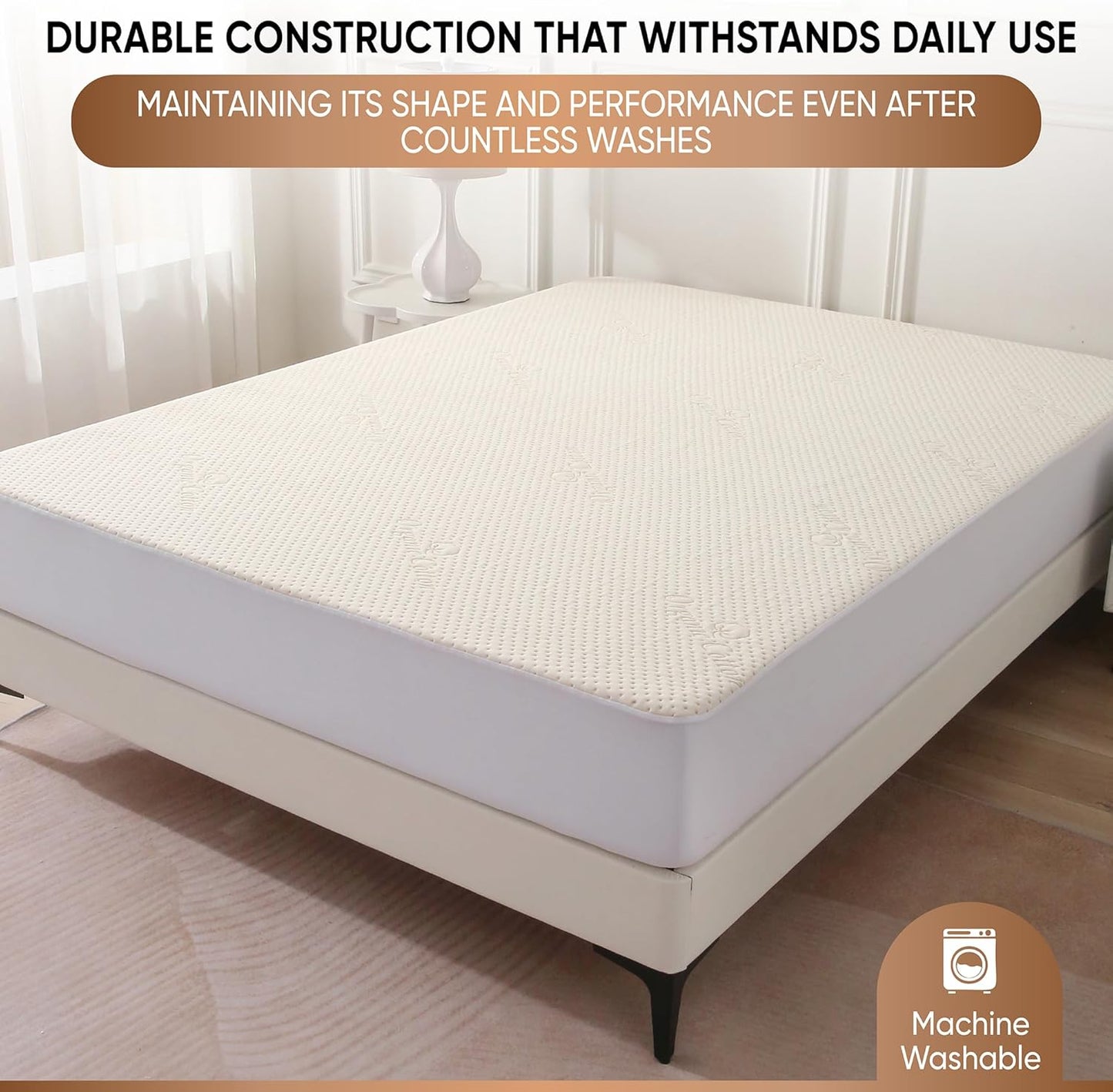 Luxury Organic Mattress Protector Pad Crib - Certified Organic Cotton, Waterproof Skin-Friendly Breathable Mattress Cover - Premium 380 GSM Comfort - Jersey Cotton Skirt