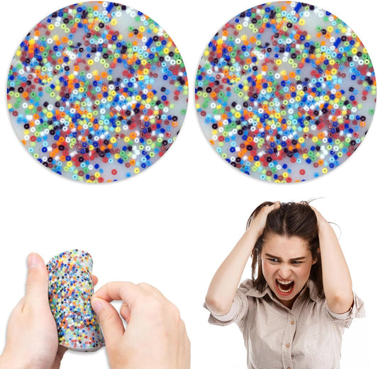 Skin Picking Fidget Toys - 3Pcs Skin Picky Pads to Pick with Plastic Transparent Box, Facial Scratching Trichotillomania Sensory Anxiety Stress Reliever for Adults Teens (Circle 10CM)