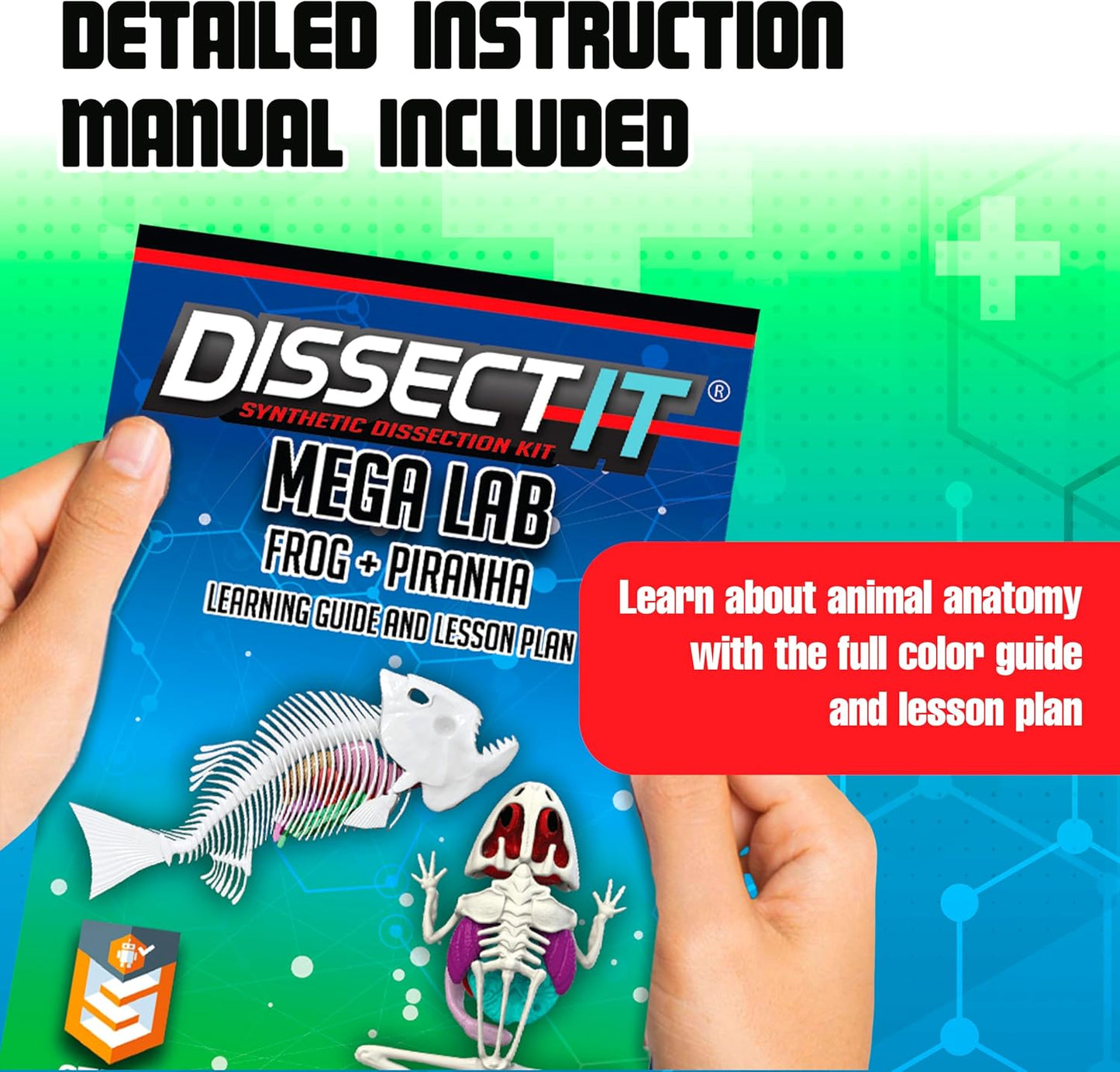 Top Secret Toys Mega Lab Dissect It Kit for Kids, Synthetic Frog and Piranha Dissection Kids Science Kit with Tools, STEM Biology Toys for Ages 6+