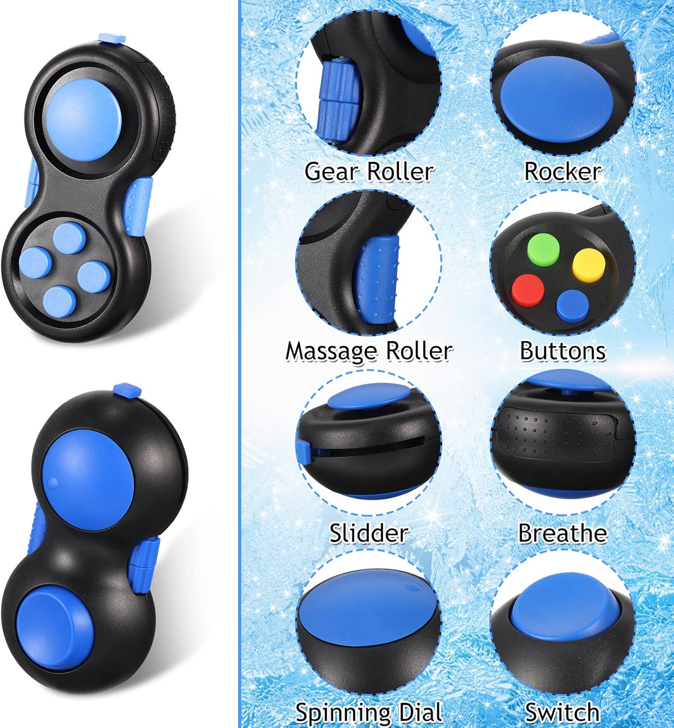 12 Pcs Pad Toys Game Controller Toys Retro Classic Handheld Fun Pad Packs Classic Sensory Toys for Kids Adult Anxiety and Stress Relief(Colorful)