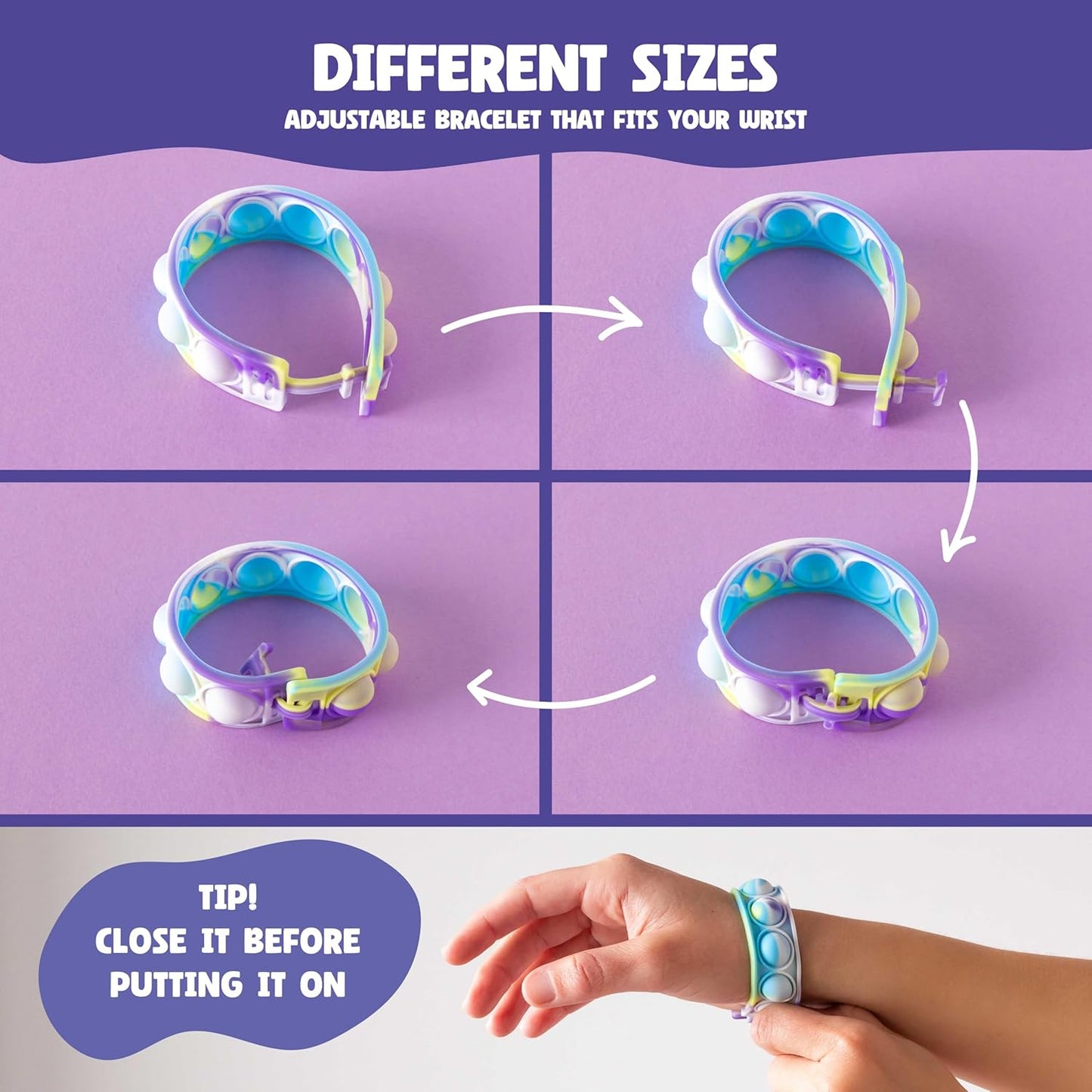 Pop It Bracelets and Keychains Kids Party Favors Pack 30 - BONNYCO | Goodie Bags Stuffers For Kids Fidget Toys Bulk, Birthday Party Favors for Kids Pinata Stuffers, Goody Bag Stuffers for Kids Pop Its