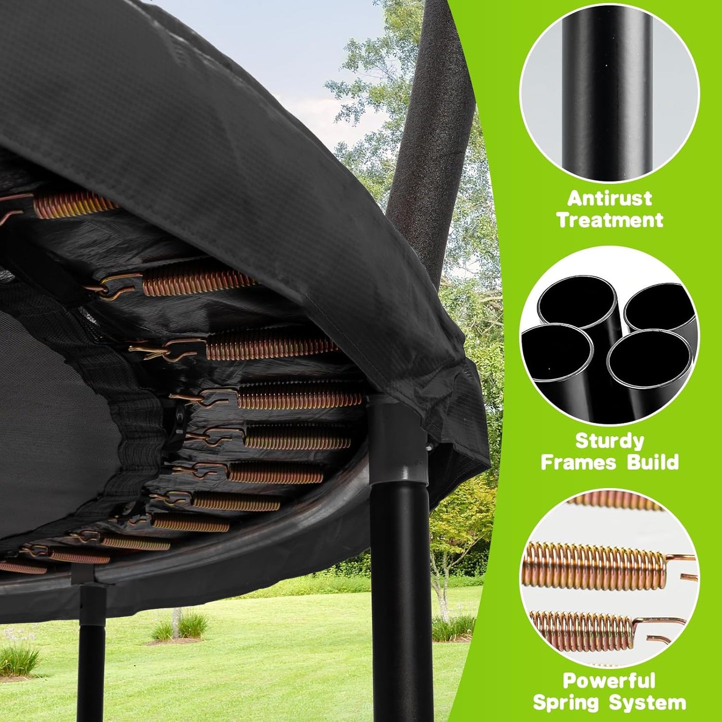 LotFun Kids Trampoline, 36 Inch Round, Indoor Outdoor with Basketball Hoop, 55 lb Weight Capacity