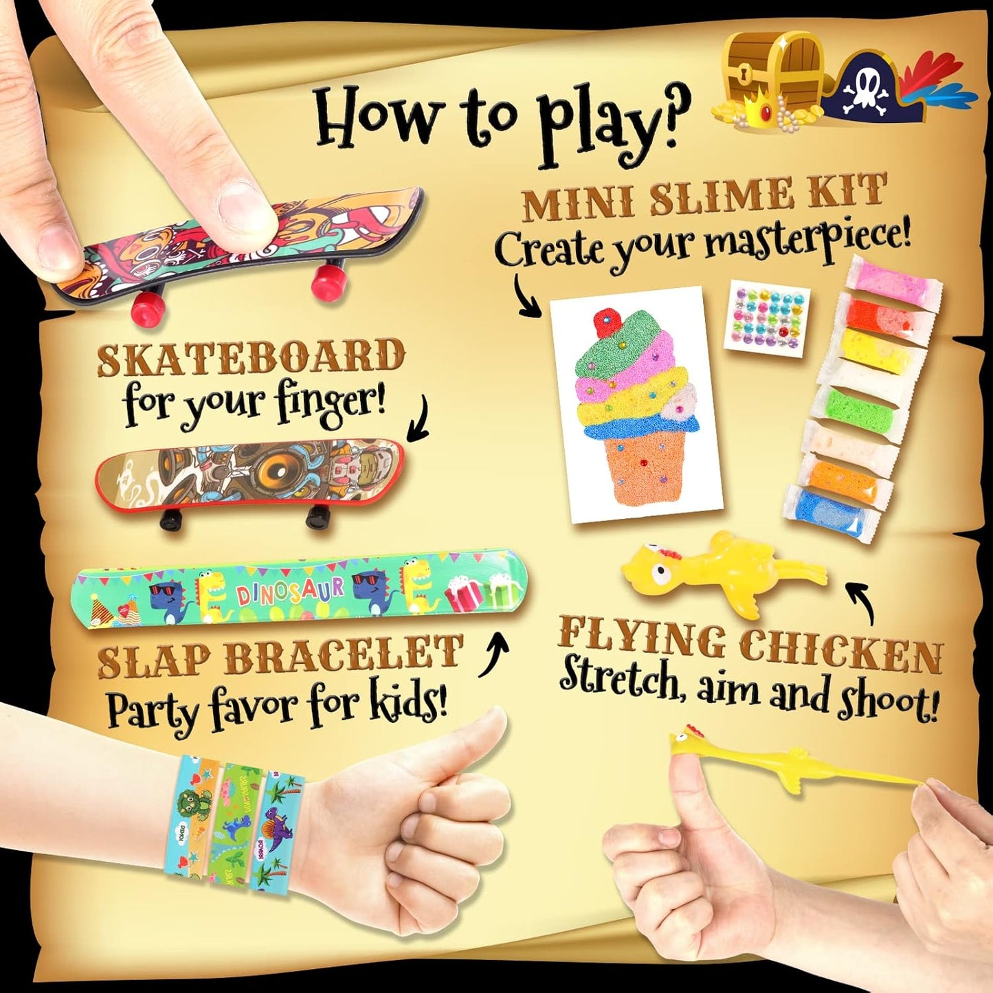 120 Pack Party Favors Toys for Kids: Treasure Box Prizes Birthday Gift Goodie Bags Stuffers Fidget Toy for Toddler Age 3-5 4-8 Carnival Classroom Rewards Toy in Bulk Pinata Filler 8-12 Years Boy Girl