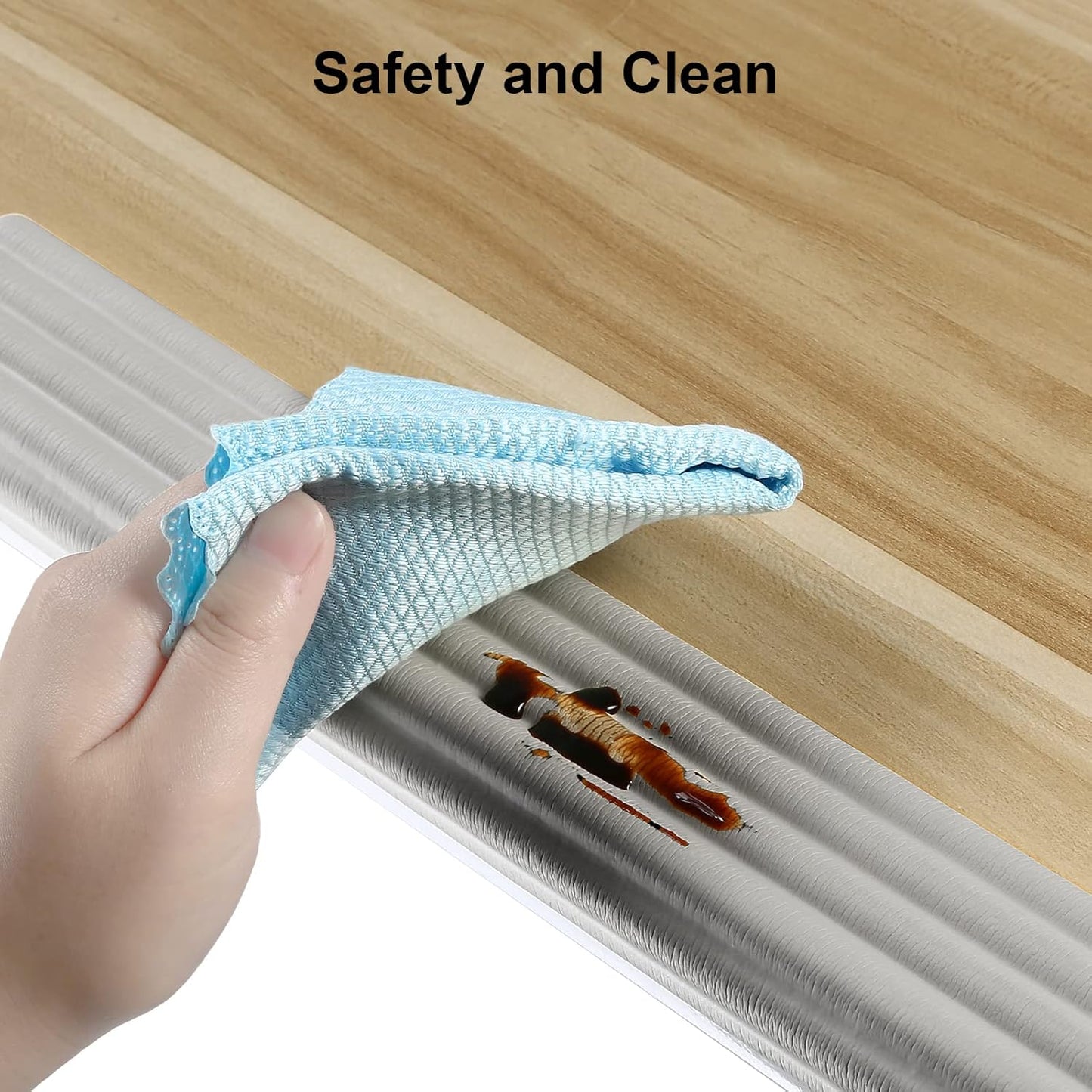 Upgrade Baby Proofing Edge Corner Protector, 16.4ft Edge Guards Padding with 3M Adhesive, Extra-Wide Soft Rubber Foam Padding, Furniture,Sharp Edge Safety Corner Edge Bumper Guard-Gray