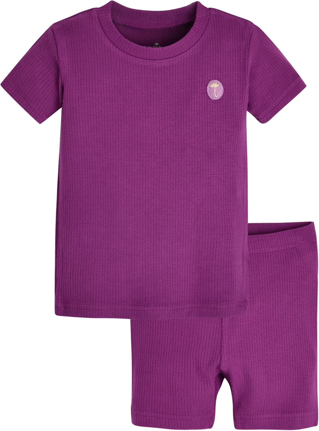 moimoln Pajamas Set 6M-5Y Solid Ribbed Unisex Baby & Toddler, Soft Viscose, Snug-Fit, Everyday Sleepwear