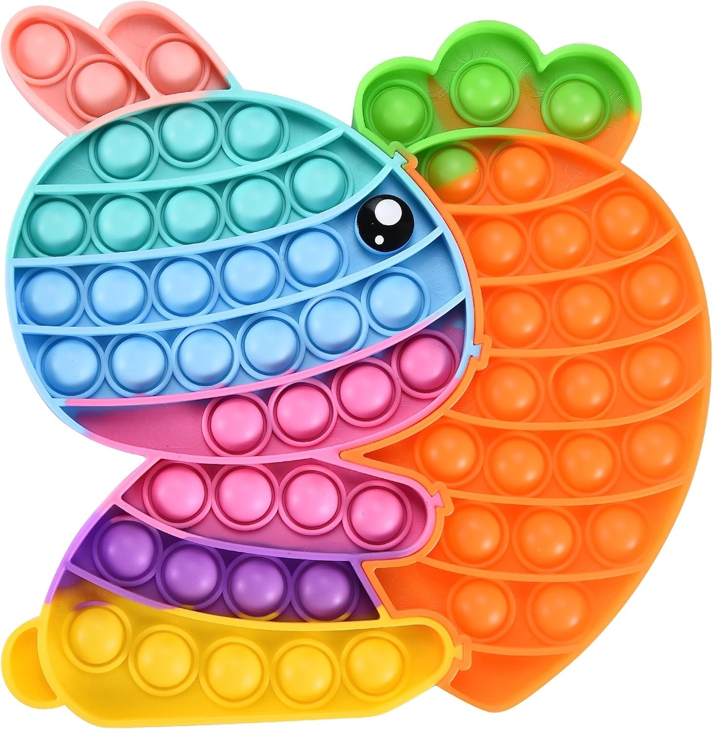 Dazmers Set of 2 Fidget Popper - Pop Fidget Bubble Sensory Toys 2 Pieces - Stress Bubble Popper Finger - Silicone Pressure Relieving Circle Toys for Kids, Toddlers - Autism Special Needs Toy