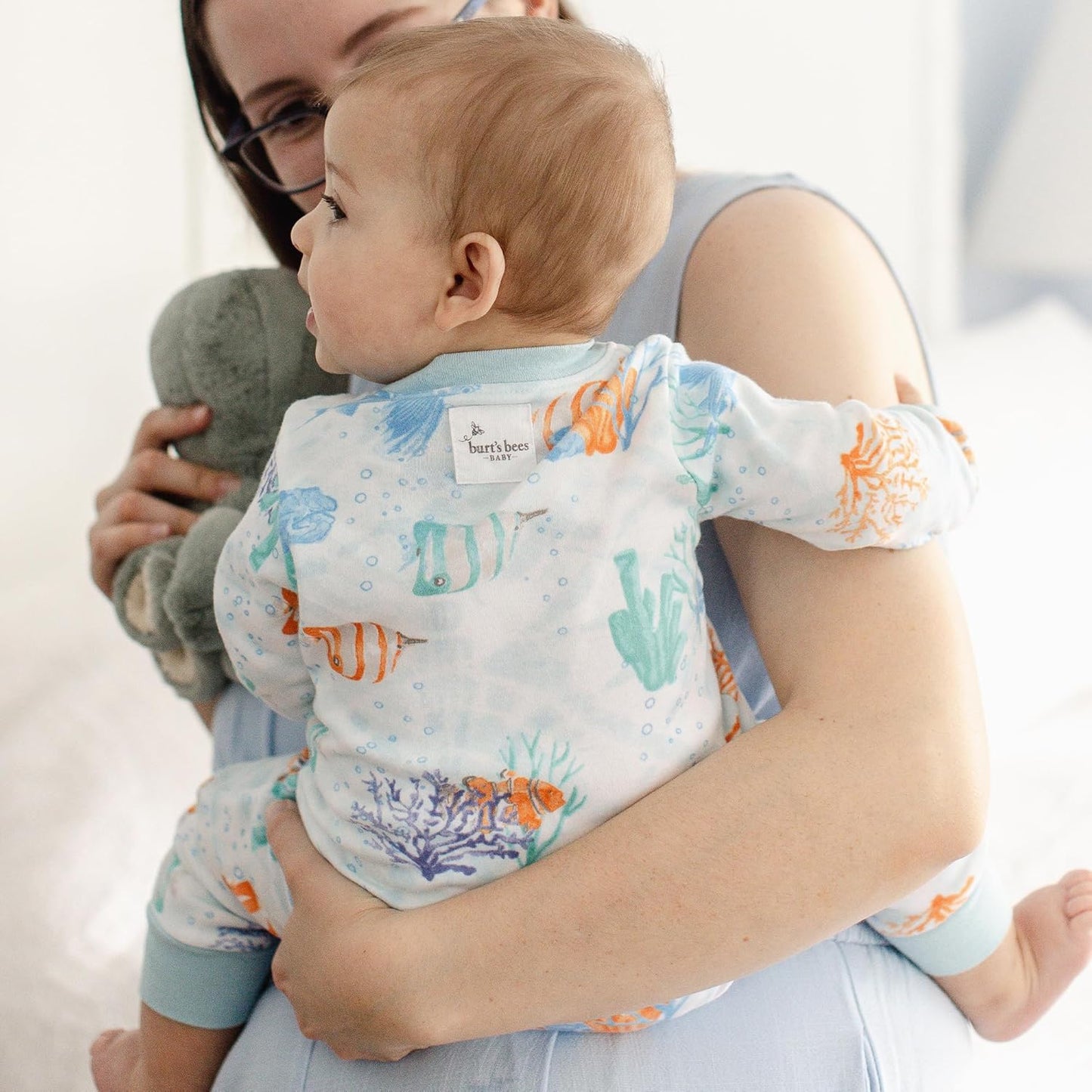 Burt's Bees Baby baby-boys Sleep and Play Pjs, 100% Organic Cotton One-piece Zip Front Footless Romper Jumpsuit Pajamas